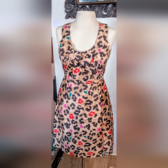 KATE SPADE "Bette" Leopard Print Silk Cocktail Dress: sz. 2 - Picture 6 of 6
